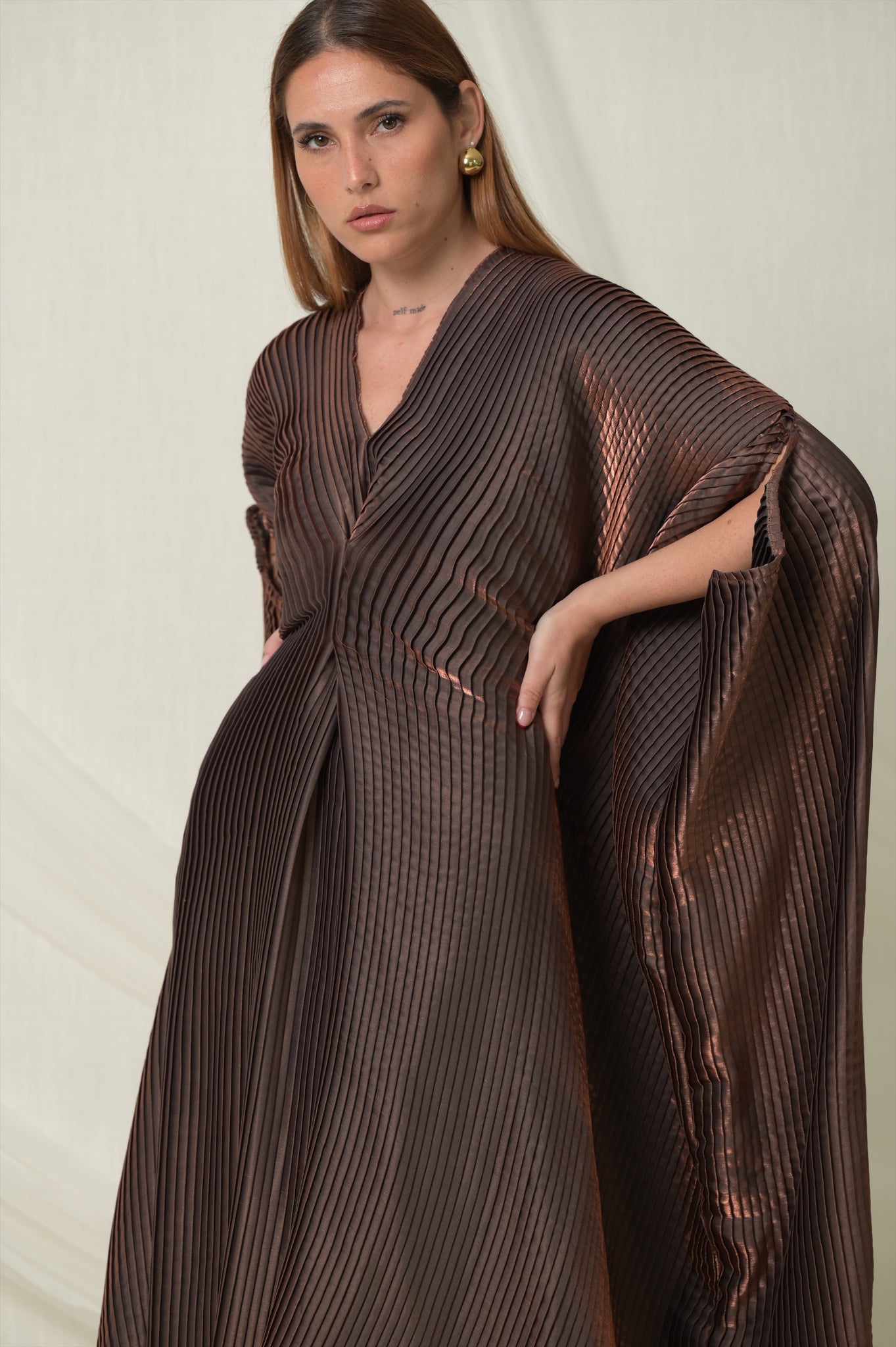 Brown Pleats