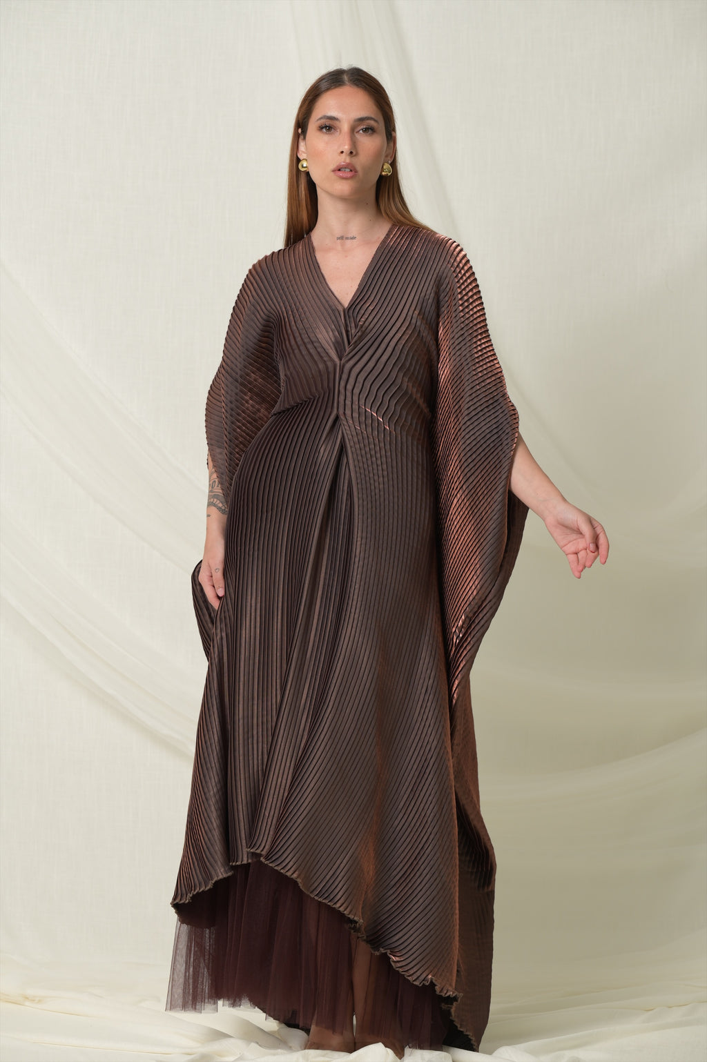 Brown Pleats